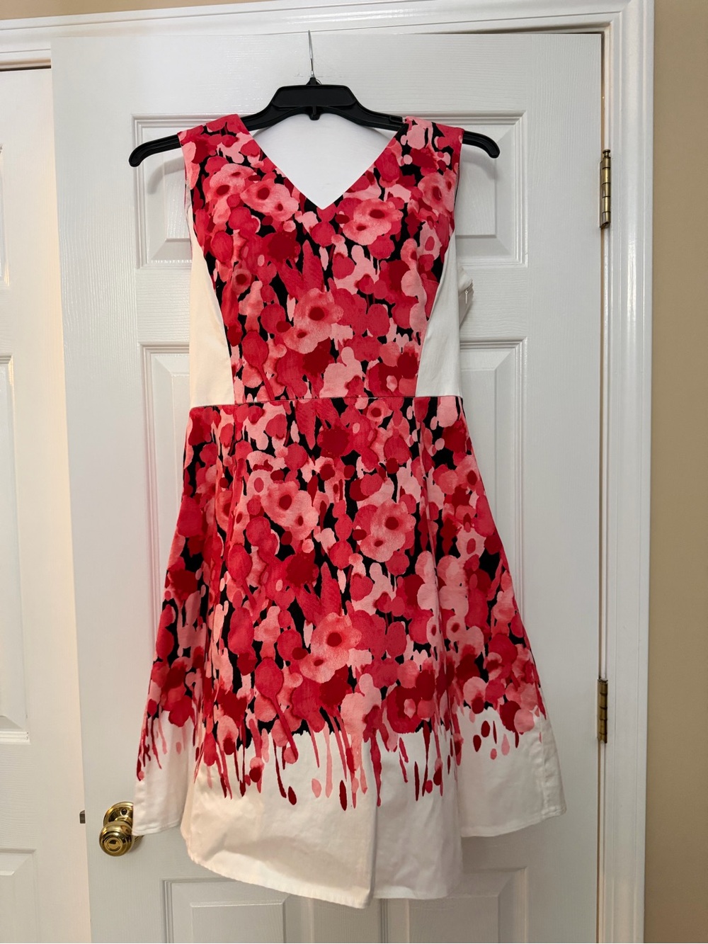 Floral Pink V-Neck Dress